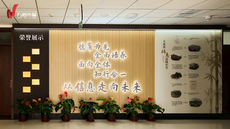 大连市信息高级中学文化墙